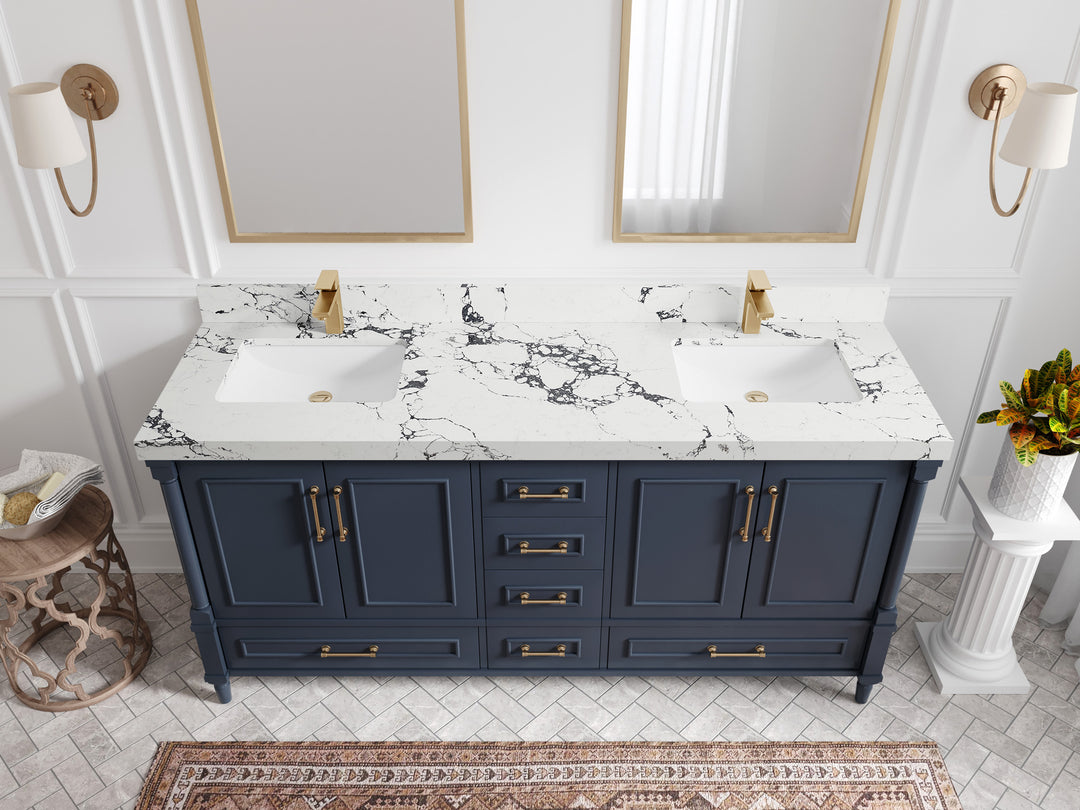 Aberdeen 72 in. W x 22 in. D Double Sink Bathroom Vanity