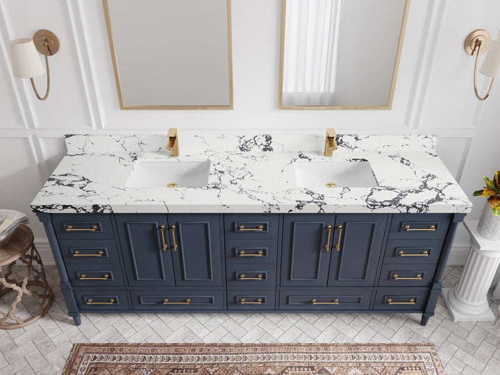 Aberdeen 84 in. W x 22 in. D Double Sink Bathroom Vanity - photo 37