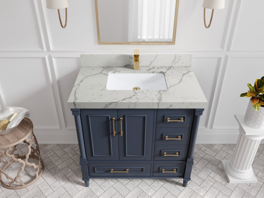 Aberdeen 36 in. W x 22 in. D Center Sink Bathroom Vanity