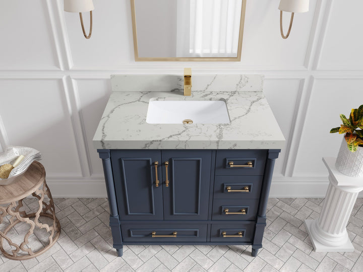 Aberdeen 36 in. W x 22 in. D Center Sink Bathroom Vanity - photo 40