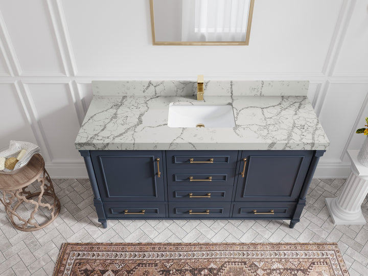 Aberdeen 60 in. W x 22 in. D Single Sink Bathroom Vanity - photo 39