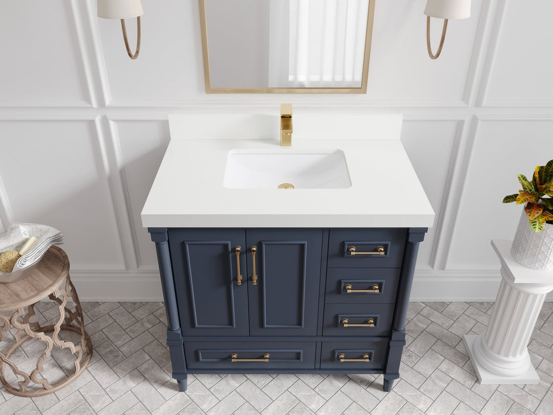 Aberdeen 36 in. W x 22 in. D Center Sink Bathroom Vanity
