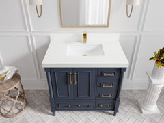 Aberdeen 36 in. W x 22 in. D Center Sink Bathroom Vanity - photo 42