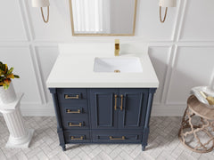 Aberdeen 36 in. W x 22 in. D Right Offset Sink Bathroom Vanity - photo 41