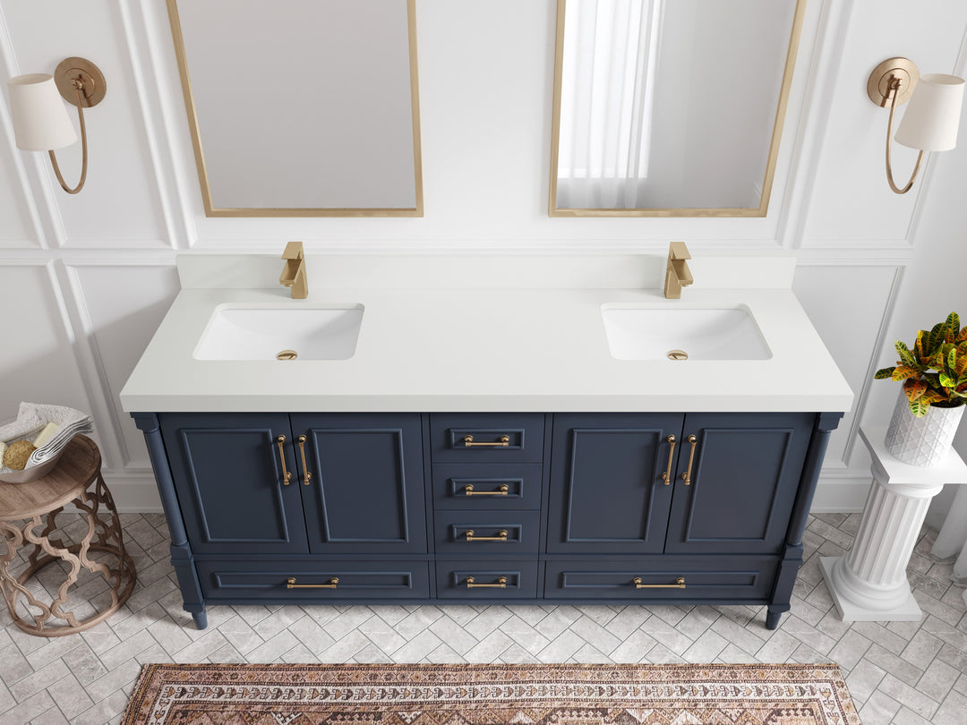Aberdeen 72 in. W x 22 in. D Double Sink Bathroom Vanity