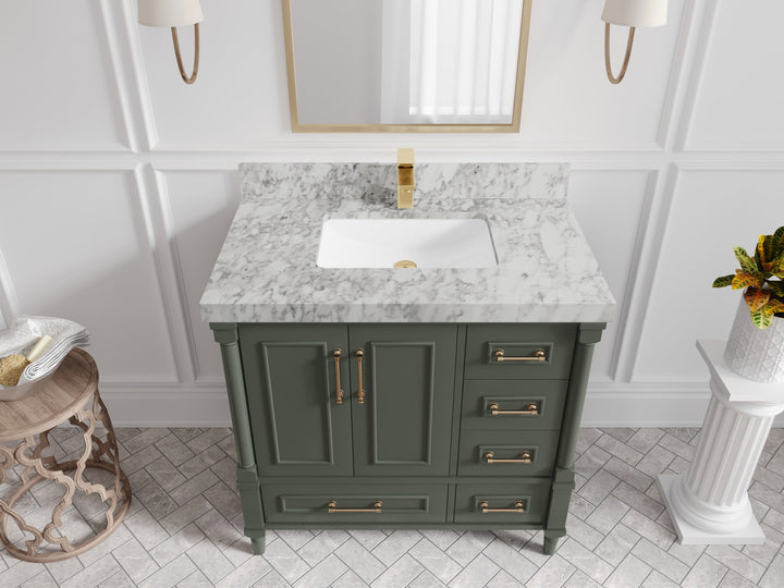 Aberdeen 36 in. W x 22 in. D Center Sink Bathroom Vanity - photo 17