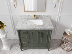 Aberdeen 36 in. W x 22 in. D Center Sink Bathroom Vanity - photo 17