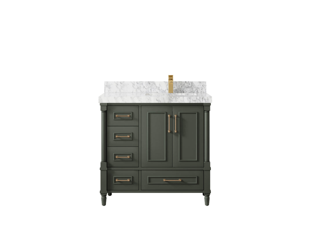 Aberdeen 36 in. W x 22 in. D Right Offset Sink Bathroom Vanity