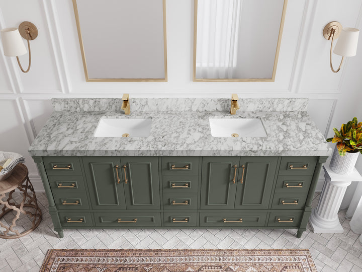 Aberdeen 80 in. W x 22 in. D Double Sink Bathroom Vanity - photo 15