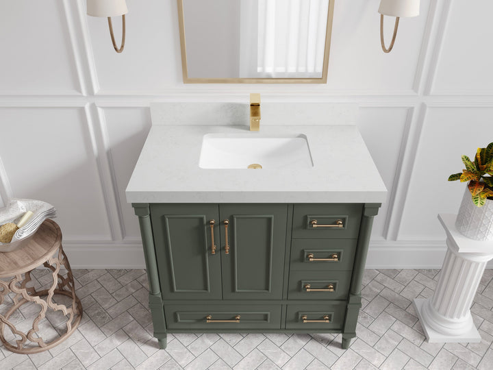 Aberdeen 36 in. W x 22 in. D Center Sink Bathroom Vanity - photo 19