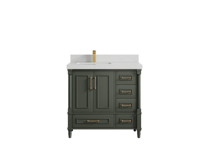 Aberdeen 36 in. W x 22 in. D Left Offset Sink Bathroom Vanity - photo 20
