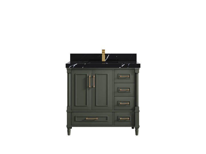 Aberdeen 36 in. W x 22 in. D Center Sink Bathroom Vanity - photo 8