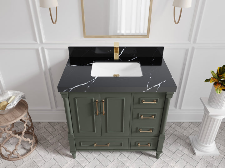 Aberdeen 36 in. W x 22 in. D Center Sink Bathroom Vanity - photo 7