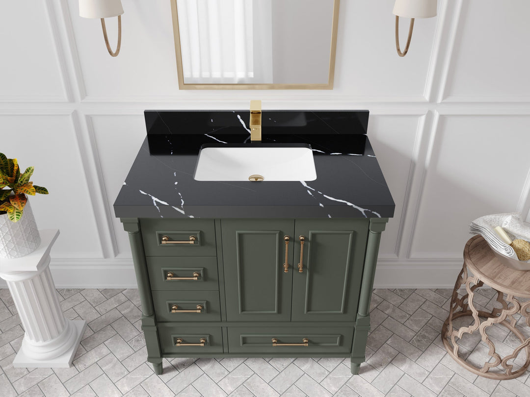 Aberdeen 36 in. W x 22 in. D Center Sink Bathroom vanity