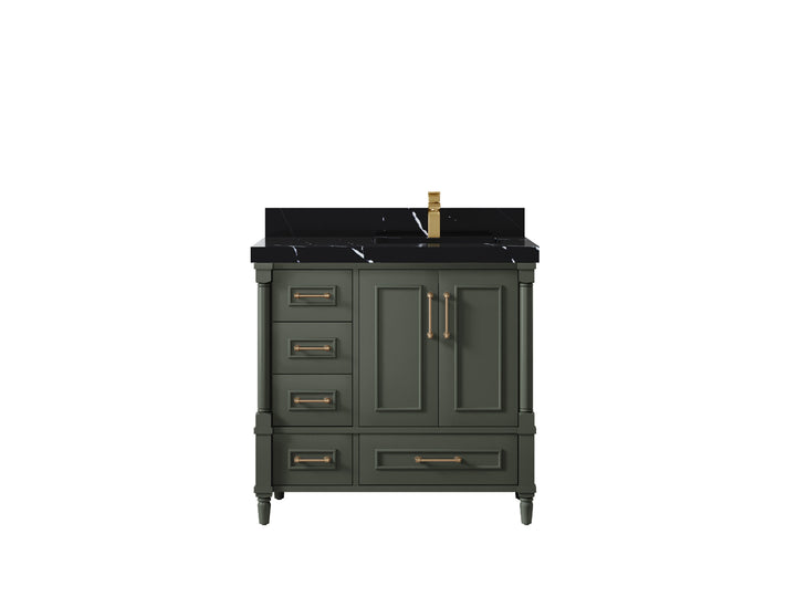 Aberdeen 36 in. W x 22 in. D Right Offset Sink Bathroom Vanity - photo 7