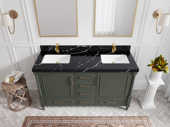 Aberdeen 60 in. W x 22 in. D Double Sink Bathroom Vanity - photo 11