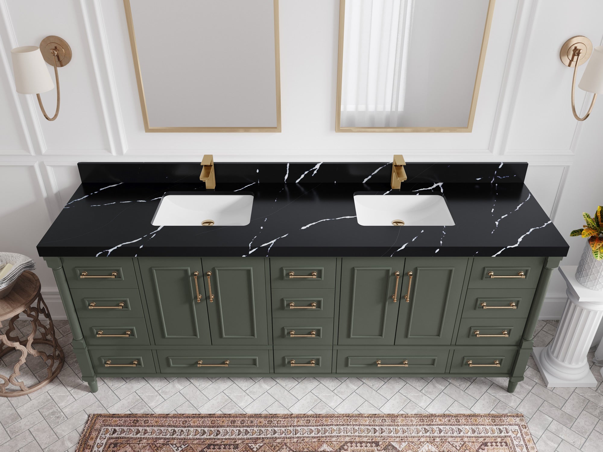 Aberdeen 84 in. W x 22 in. D Double Sink Bathroom Vanity