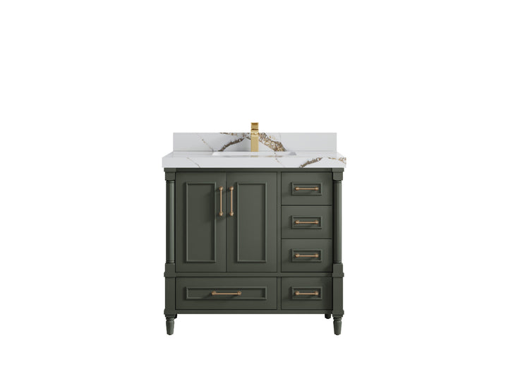 Aberdeen 36 in. W x 22 in. D Center Sink Bathroom Vanity - photo 12