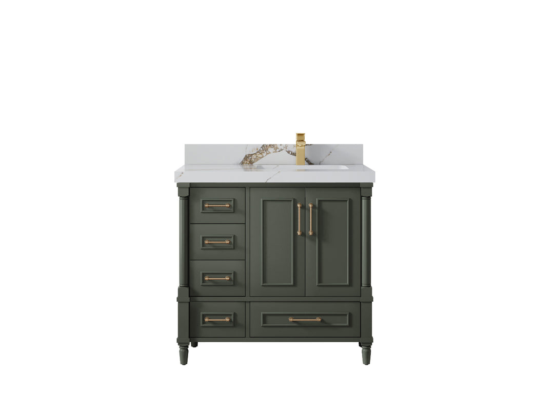 Aberdeen 36 in. W x 22 in. D Right Offset Sink Bathroom Vanity