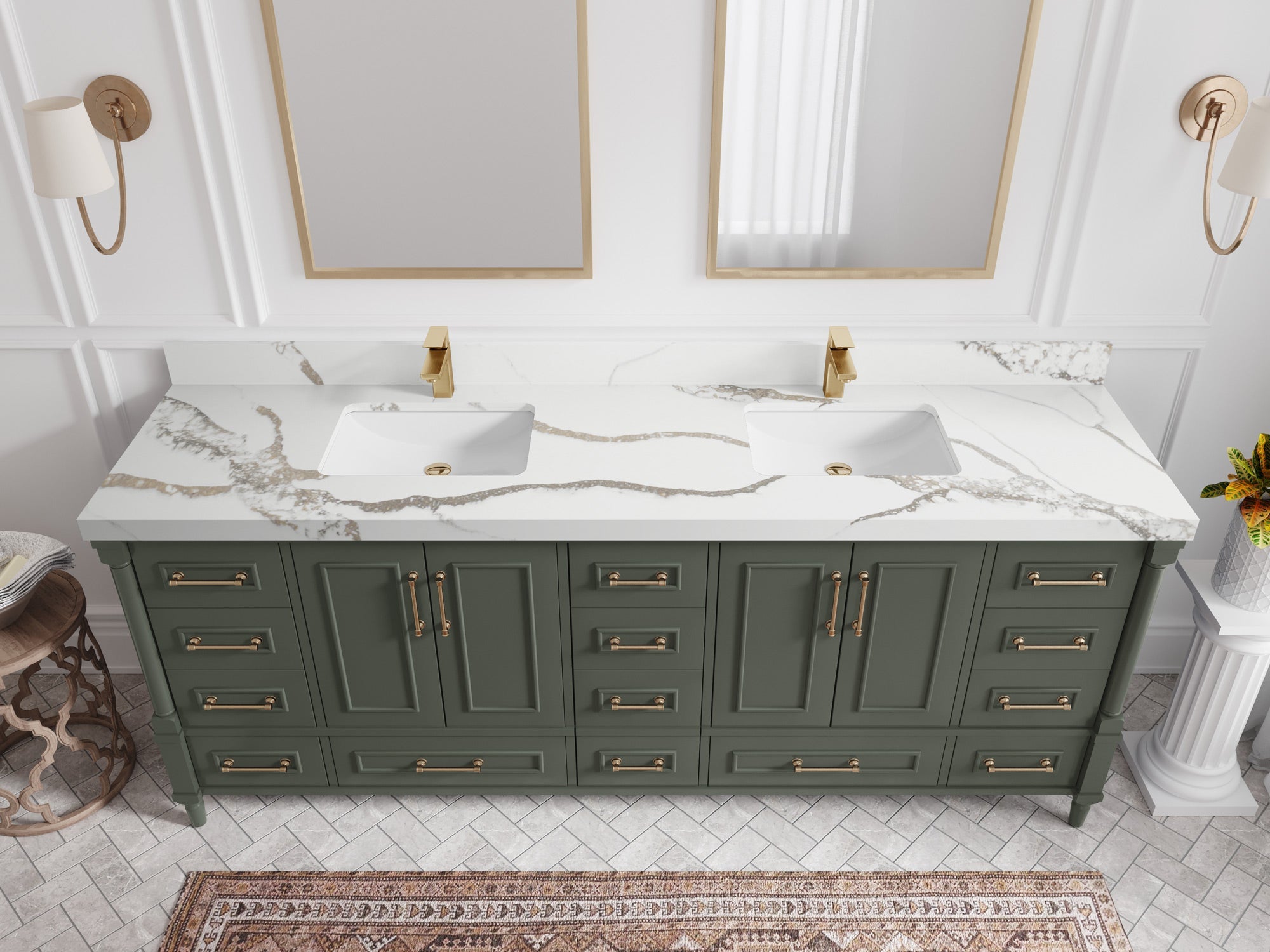 Aberdeen 84 in. W x 22 in. D Double Sink Bathroom Vanity