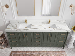 Aberdeen 84 in. W x 22 in. D Double Sink Bathroom Vanity - photo 10