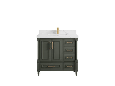 Aberdeen 36 in. W x 22 in. D Center Sink Bathroom Vanity