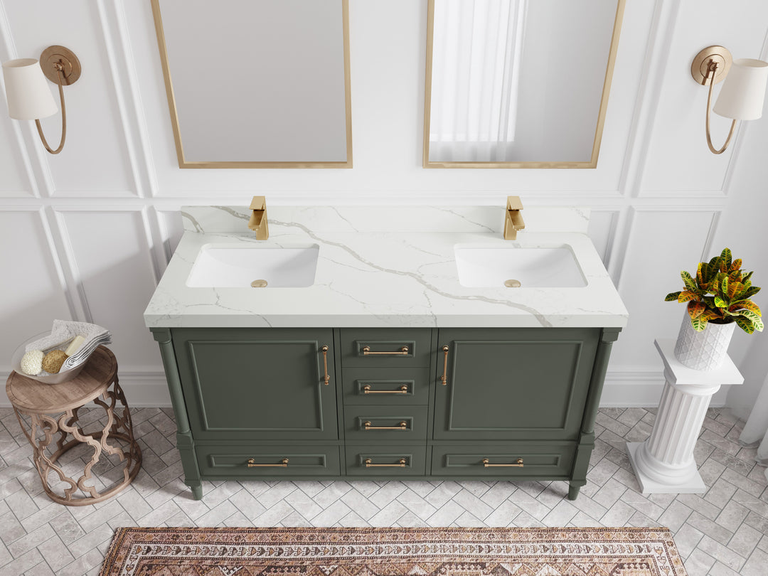 Aberdeen 60 in. W x 22 in. D Double Sink Bathroom Vanity