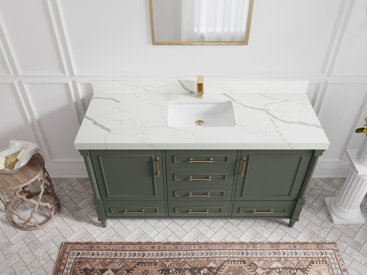 Aberdeen 60 in. W x 22 in. D Single Sink Bathroom Vanity - photo 16