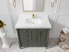 Aberdeen 36 in. W x 22 in. D Center Sink Bathroom Vanity - photo 13