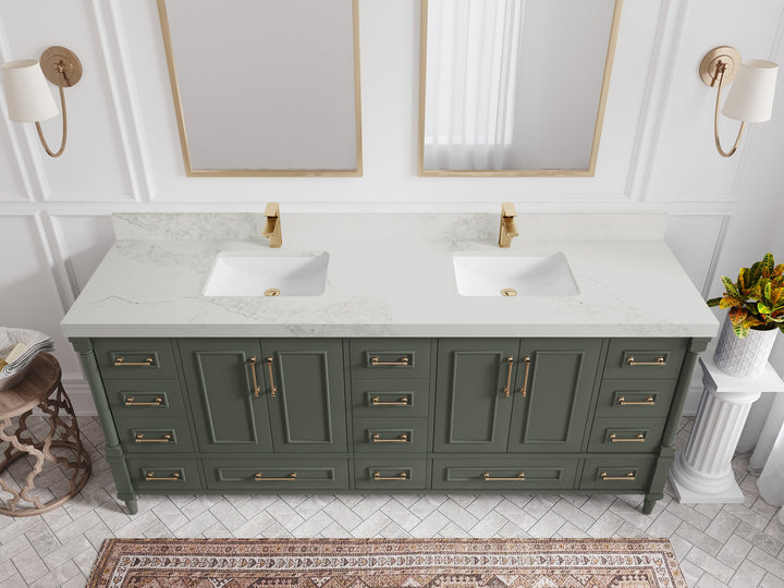 Aberdeen 80 in. W x 22 in. D Double Sink Bathroom Vanity - photo 11