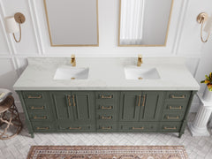 Aberdeen 84 in. W x 22 in. D Double Sink Bathroom Vanity - photo 14