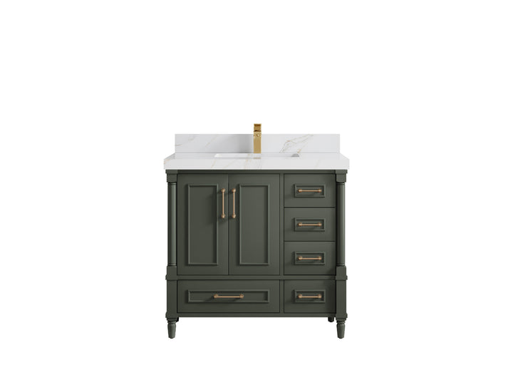 Aberdeen 36 in. W x 22 in. D Center Sink Bathroom Vanity - photo 16