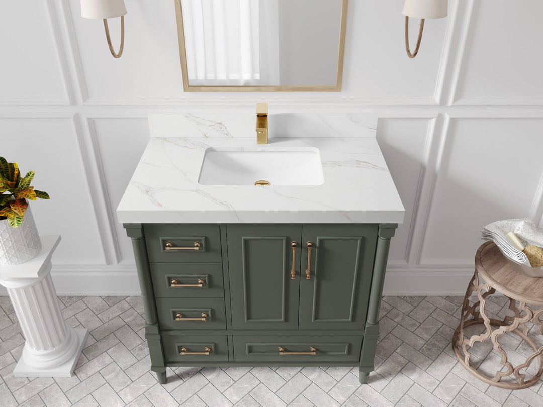 Aberdeen 36 in. W x 22 in. D Center Sink Bathroom vanity