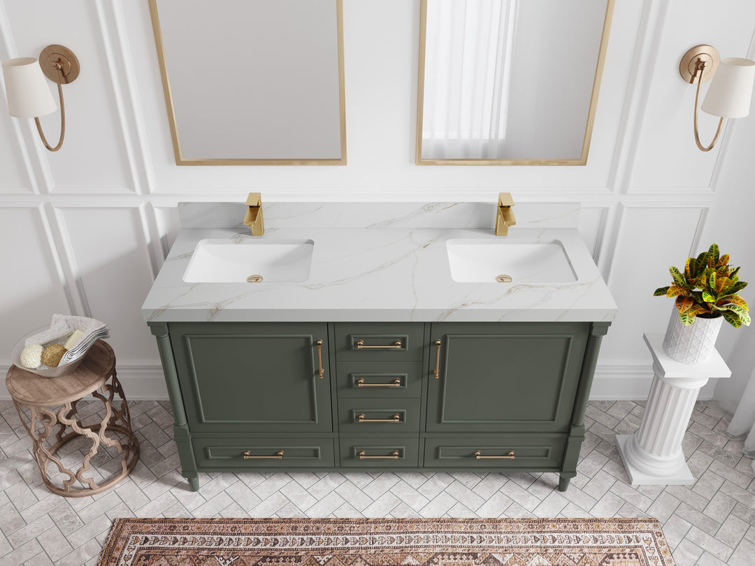 Aberdeen 60 in. W x 22 in. D Double Sink Bathroom Vanity