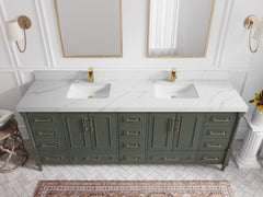 Aberdeen 84 in. W x 22 in. D Double Sink Bathroom Vanity - photo 16