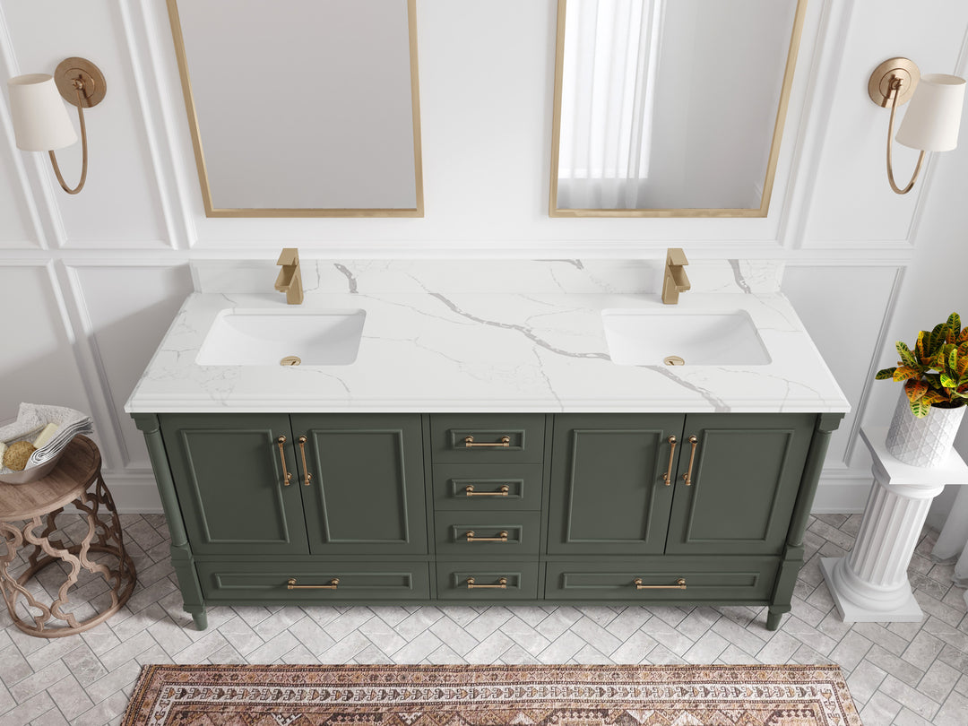 Aberdeen 72 in. W x 22 in. D Double Sink Bathroom Vanity