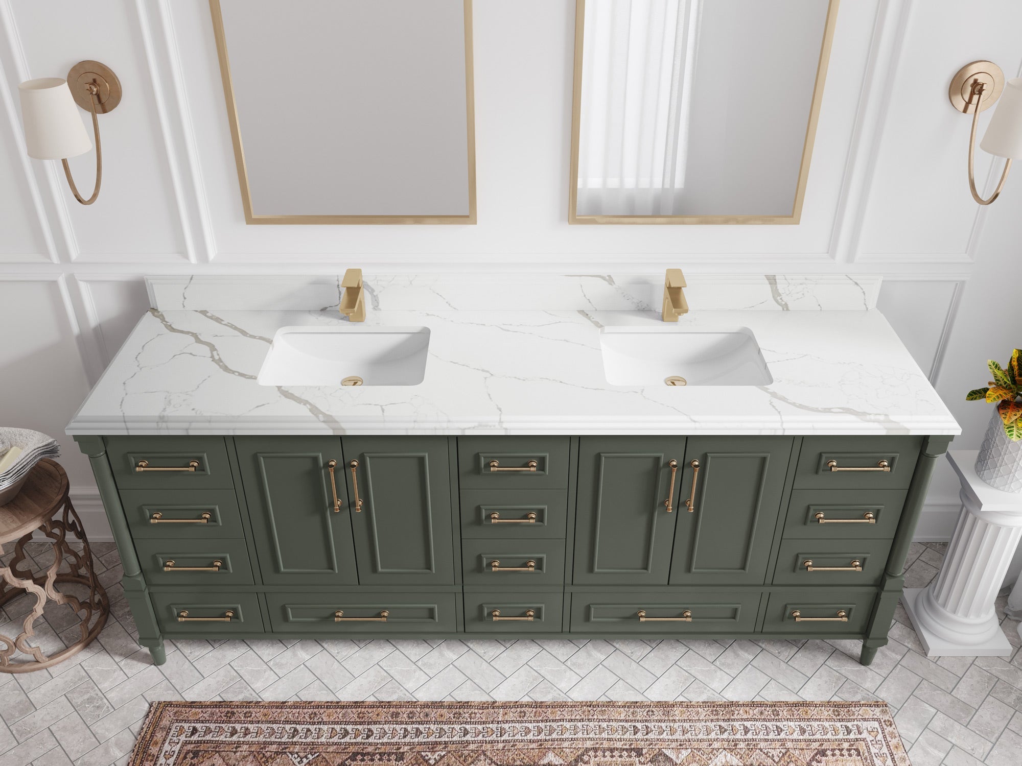 Aberdeen 84 in. W x 22 in. D Double Sink Bathroom Vanity
