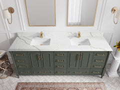 Aberdeen 84 in. W x 22 in. D Double Sink Bathroom Vanity - photo 22