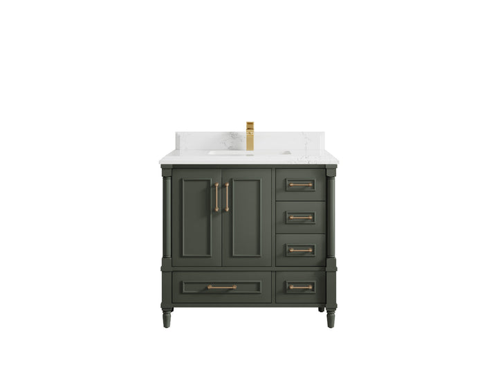 Aberdeen 36 in. W x 22 in. D Center Sink Bathroom Vanity - photo 24