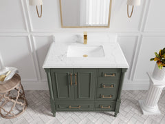 Aberdeen 36 in. W x 22 in. D Center Sink Bathroom Vanity - photo 23