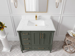 Aberdeen 36 in. W x 22 in. D Center Sink Bathroom Vanity - photo 23