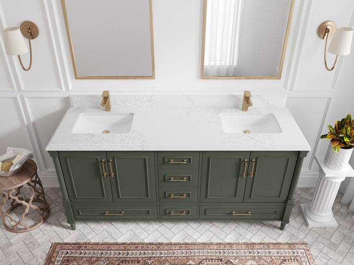 Aberdeen 72 in. W x 22 in. D Double Sink Bathroom Vanity - photo 21