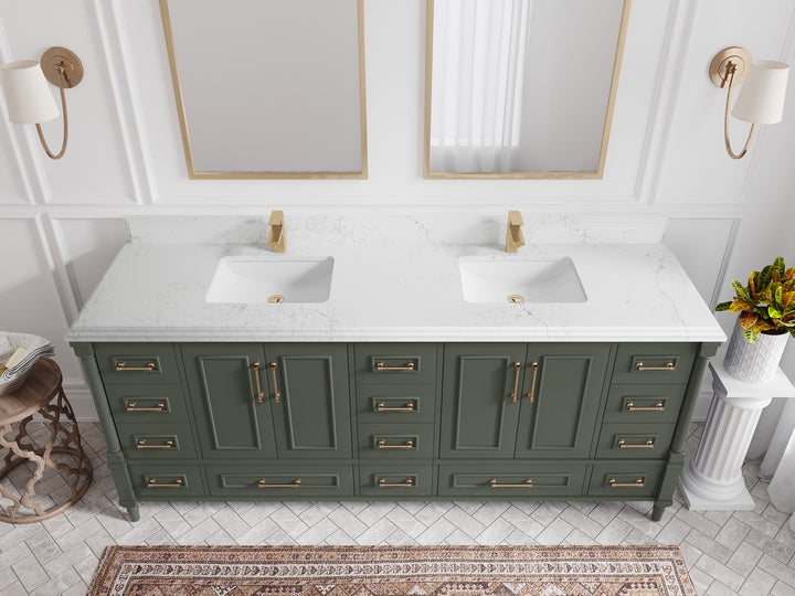 Aberdeen 80 in. W x 22 in. D Double Sink Bathroom Vanity - photo 19
