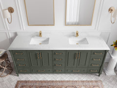 Aberdeen 84 in. W x 22 in. D Double Sink Bathroom Vanity - photo 24