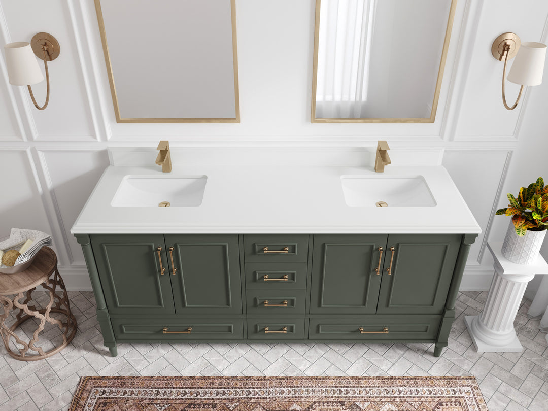 Aberdeen 72 in. W x 22 in. D Double Sink Bathroom Vanity