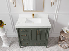 Aberdeen 36 in. W x 22 in. D Center Sink Bathroom Vanity - photo 27