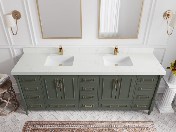 Aberdeen 84 in. W x 22 in. D Double Sink Bathroom Vanity - photo 28