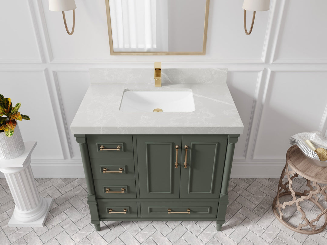 Aberdeen 36 in. W x 22 in. D Center Sink Bathroom vanity
