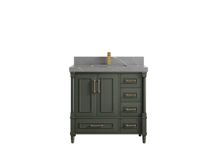 Aberdeen 36 in. W x 22 in. D Center Sink Bathroom Vanity - photo 32