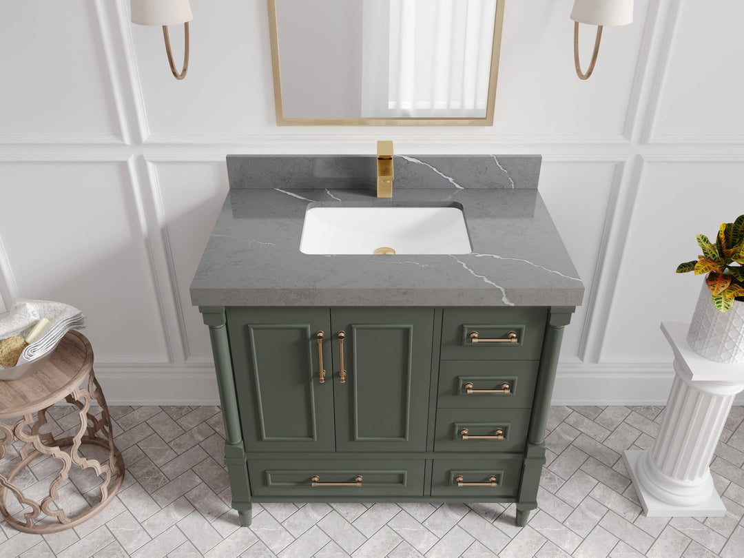 Aberdeen 36 in. W x 22 in. D Center Sink Bathroom Vanity